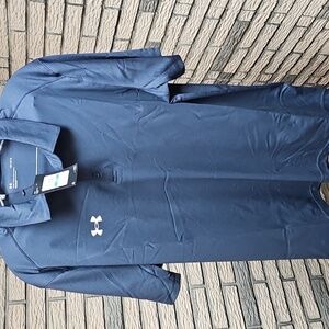 NWT Under Armour Gray Polo Shirt Sz L